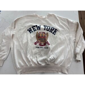 Arizona Jean Co New York Poetry Club mens/womens sweatshirt extra large
